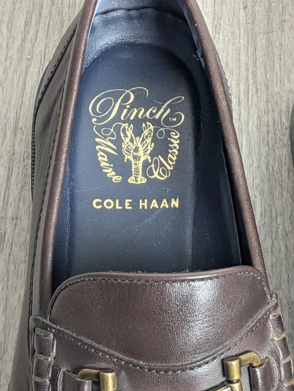 Cole Haan Men's Leather Penny Loafers 8.5 Pinch Main Classic Dress Shoes Brown